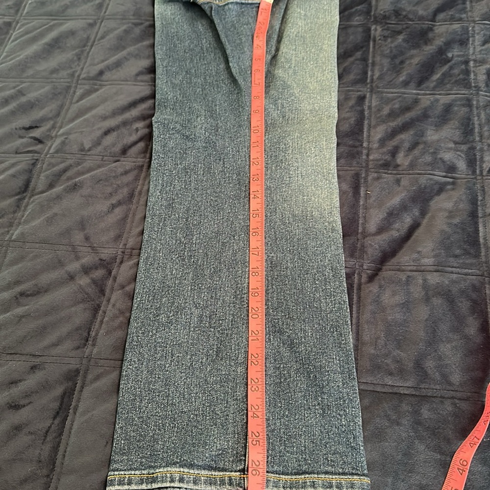 Lands' End Button Fly Kick Flare Crop Jeans with Vintage Appeal - Picture 7 of 8